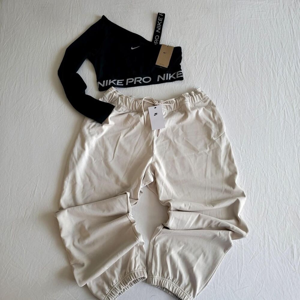 NWT NIKE PRO SHINE women's cropped asymmetrical one sleeve training top